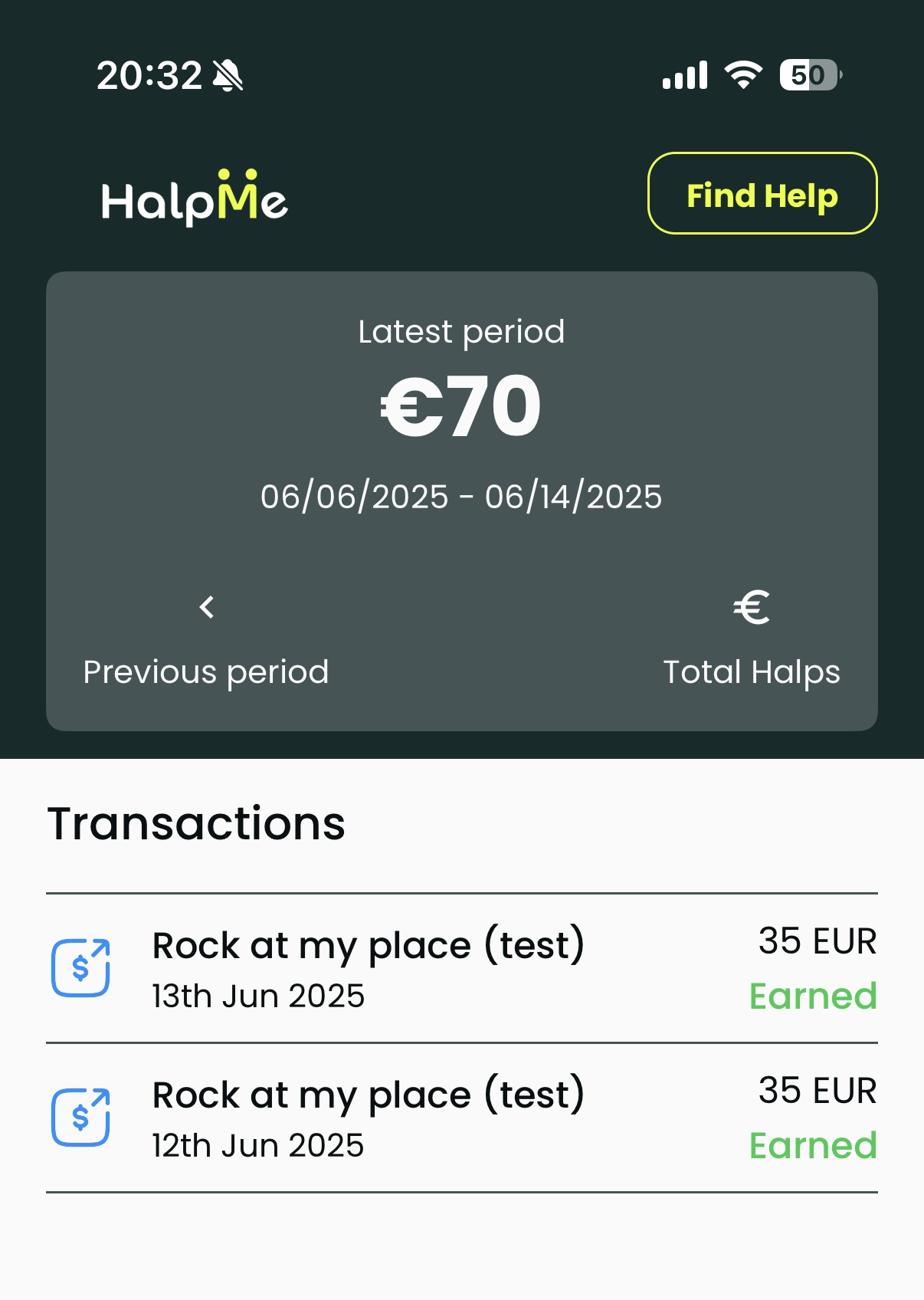 HalpMe Wallet Interface